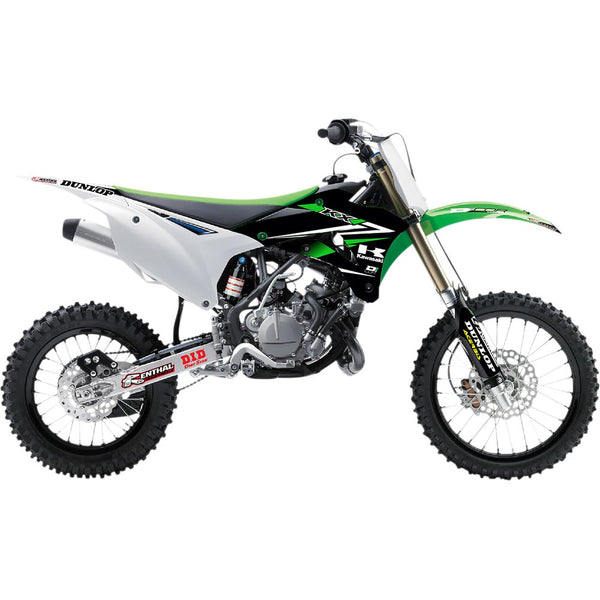 D'Cor Visuals Graphics and Trim Kit - Team Green - Kawasaki 10-20-524