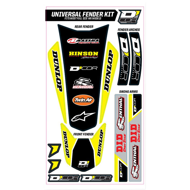 D'Cor Visuals Universal Trim Kit - Yellow 15-40-100