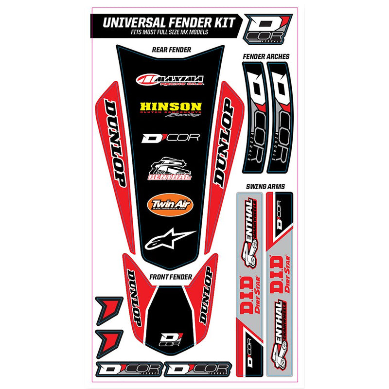 D'Cor Visuals Universal Trim Kit - Red 15-10-100