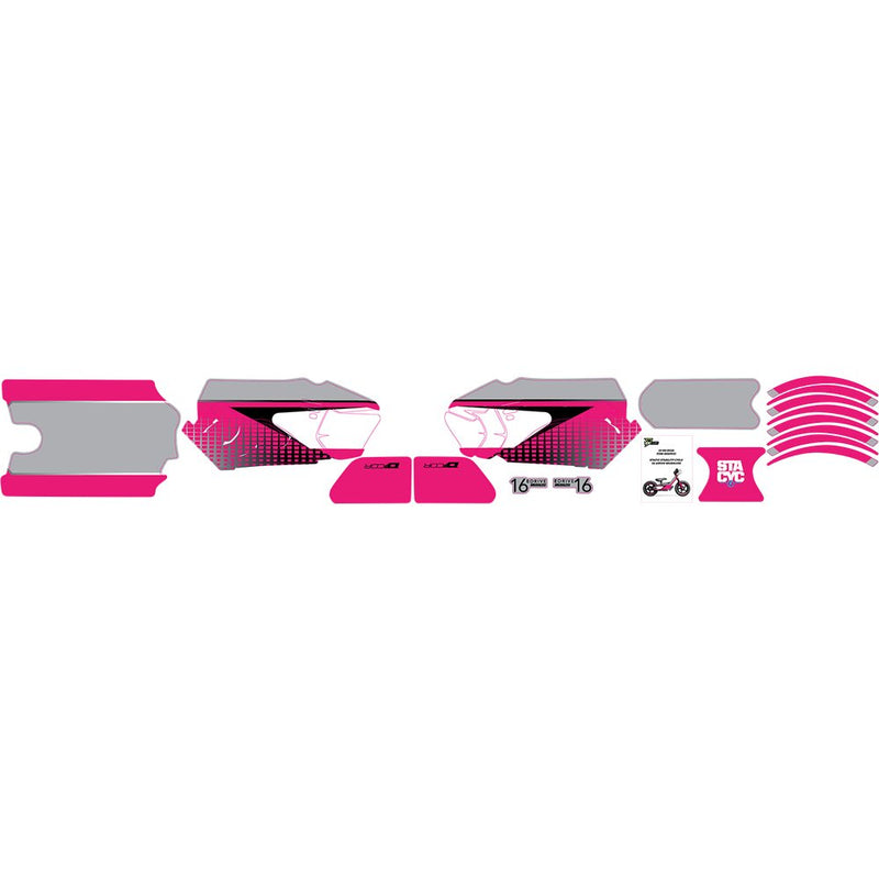 D'Cor Visuals STACYC* Stability Cycle Graphic Kit - 16" - Brushless - Pink 10-80-203B