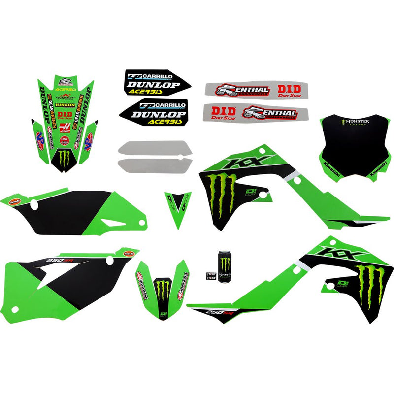 D'Cor Visuals Graphic Kit - '22 Monster Energy - KX 250 20-20-652