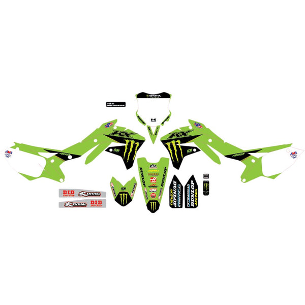 D'Cor Visuals Graphic Kit - '21 Monster Energy - KX 450 F 20-20-761