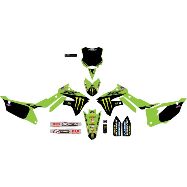D'Cor Visuals Graphic Kit - '21 Monster Energy - KX 250 F 20-20-651