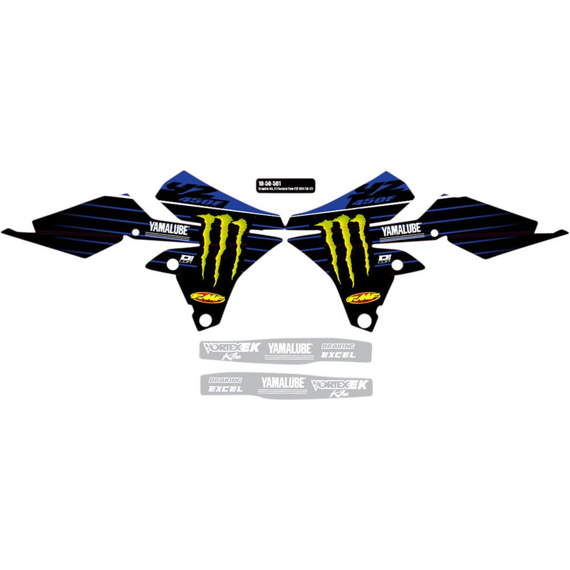 D'Cor Visuals Graphic Kit - '21 Factory Yamaha - YZ 450 F '14-'17 10-50-501