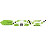 D'Cor Visuals Graphics Kit for Tazer MX - Green 10-80-100-GR