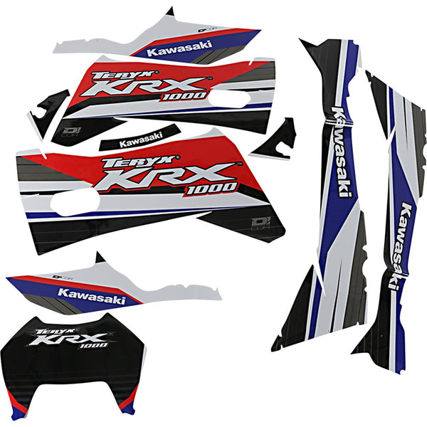 D'Cor Visuals Complete Graphics Kit - Red/White/Blue - 2-Door - Teryx 20-20-292