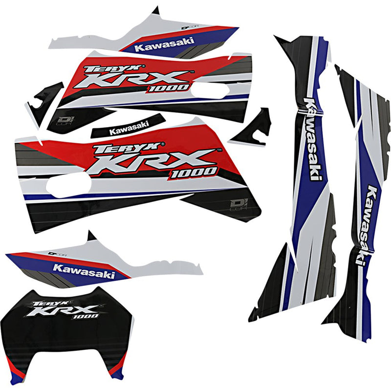 D'Cor Visuals Complete Graphics Kit - Red/White/Blue - 2-Door - Teryx 20-20-292