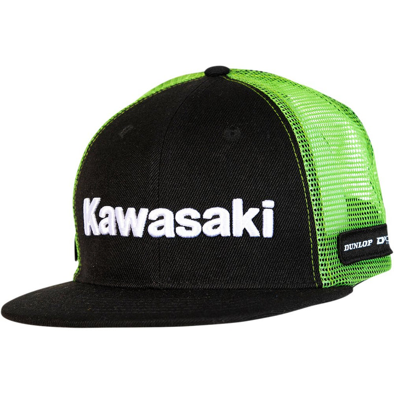 D'Cor Visuals Kawasaki Line Hat - Black/Green - One Size 70-133-1