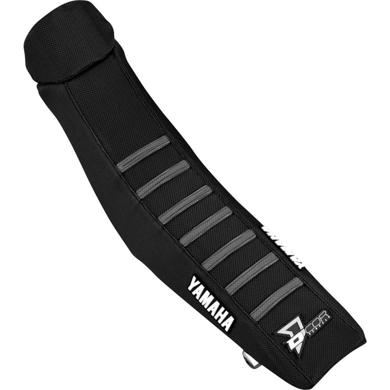 D'Cor Visuals Seat Cover - Black w/ Gray Ribs - YZ '22-'25 30-50-147
