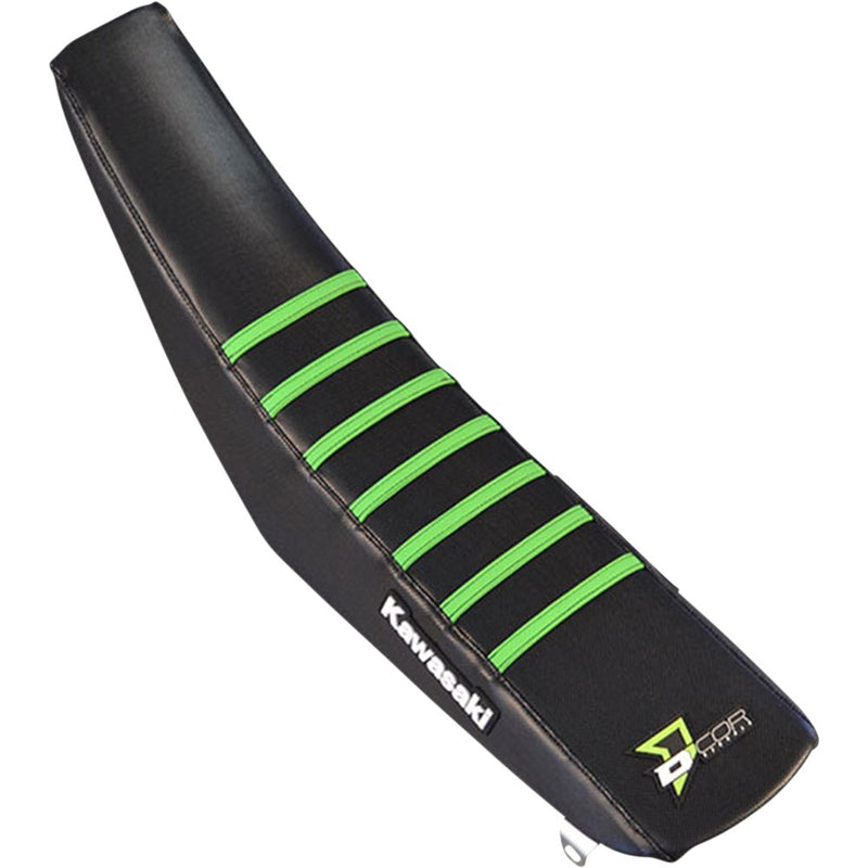 D'Cor Visuals Seat Cover - Black/Green - KX '03-'08 30-20-126