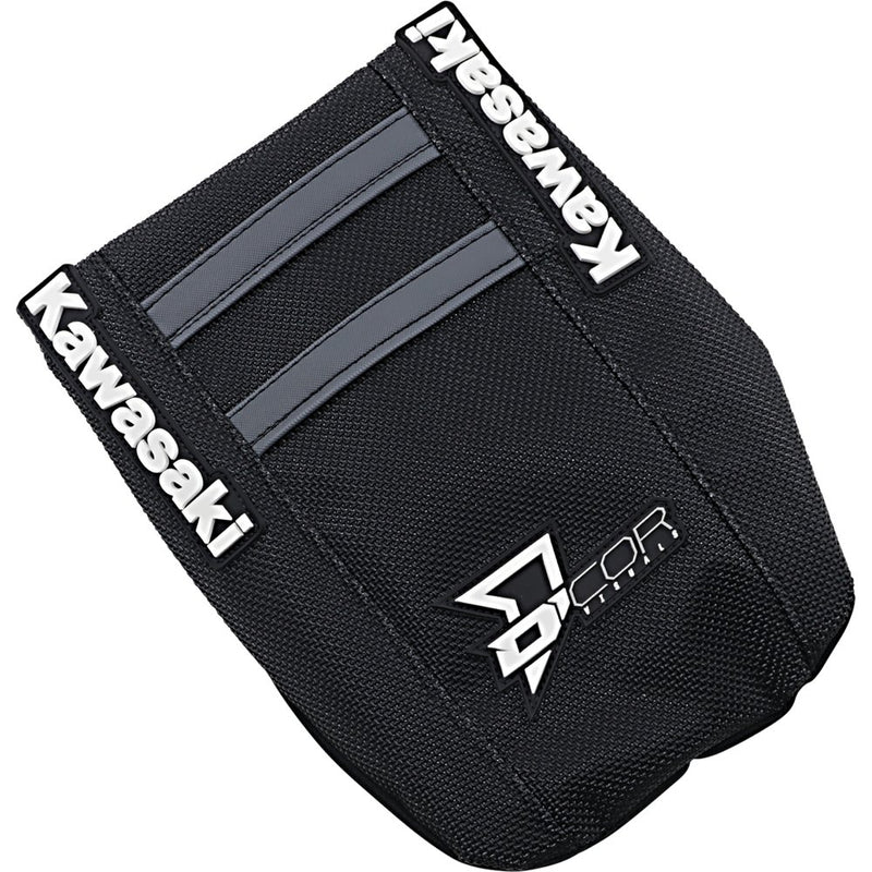D'Cor Visuals Seat Cover - Black/Gray - KX '19-'25 30-20-481