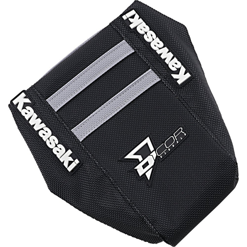 D'Cor Visuals Seat Cover - Black/Gray - KX '16-'20 30-20-465