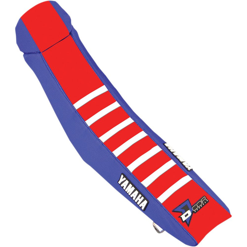 D'Cor Visuals Seat Cover - Blue/Red/White - YZ250F/450F '18-'23 30-50-477