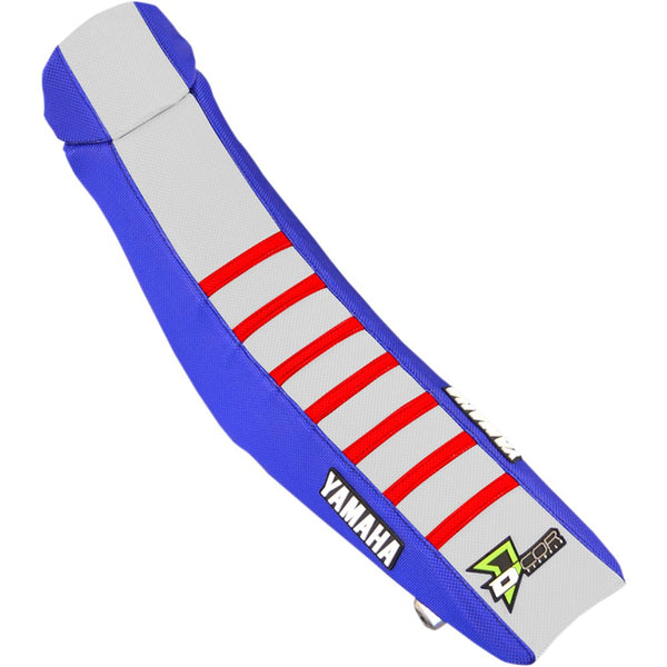 D'Cor Visuals Seat Cover - Blue/White/Red - YZ250F/450F '18-'23 30-50-476