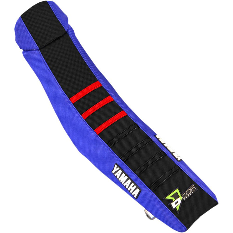 D'Cor Visuals Seat Cover - Blue/Black/Red - YZ250F/450F '14-'18 30-50-456