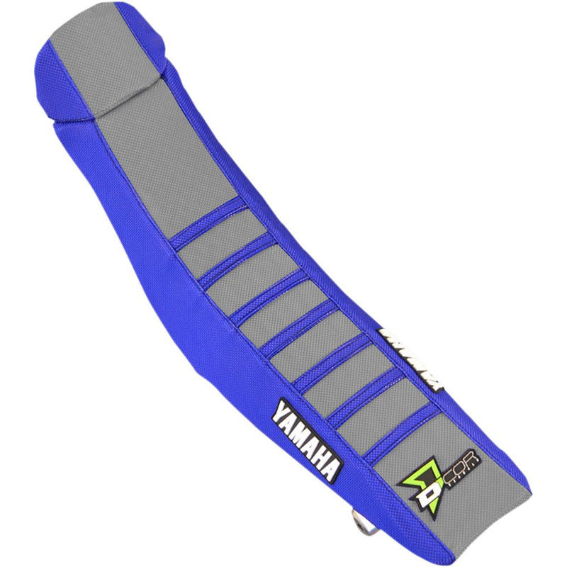 D'Cor Visuals Seat Cover - Blue/Gray - YZ250F/450F '14-'18 30-50-455