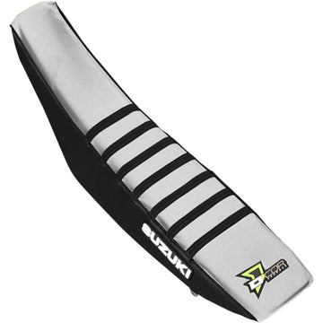 D'COR VISUALS Seat Cover - Black/White - RMZ250/450 '04-'18 30-40-455