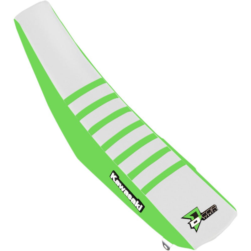 D'Cor Visuals Seat Cover - Green/White - KX250F/450F '16-'20 30-20-464