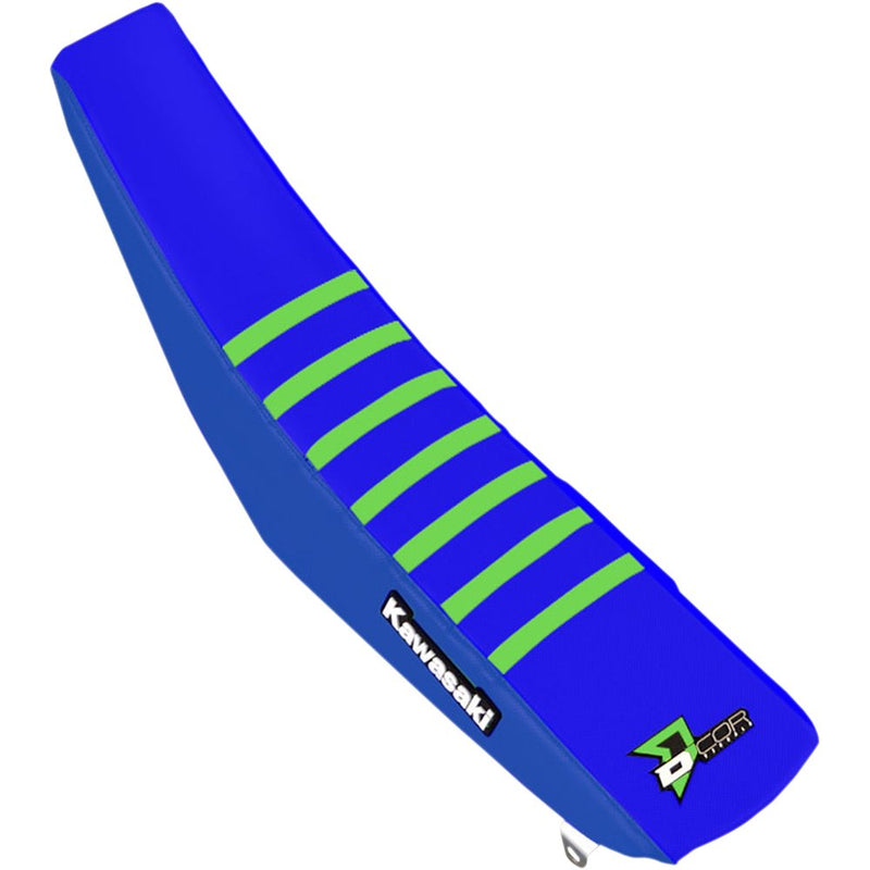 D'Cor Visuals Seat Cover - Blue/Green - KX250F/450F '16-'20 30-20-463