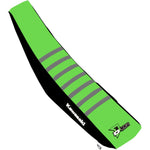 D'Cor Visuals Seat Cover - Black/Green/Gray - KX250F/450F '12-'16 30-20-452