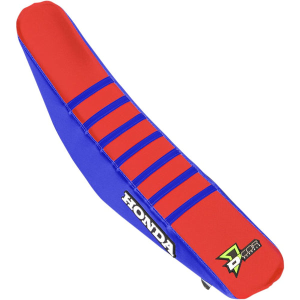 D'Cor Visuals Seat Cover - Red/Blue - CRF '13-'17 30-10-451