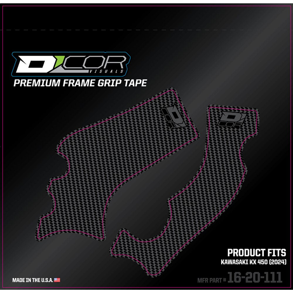 D'Cor Visuals Frame Grip Tape - Gray - Kawasaki - KX 250/450 16-20-111