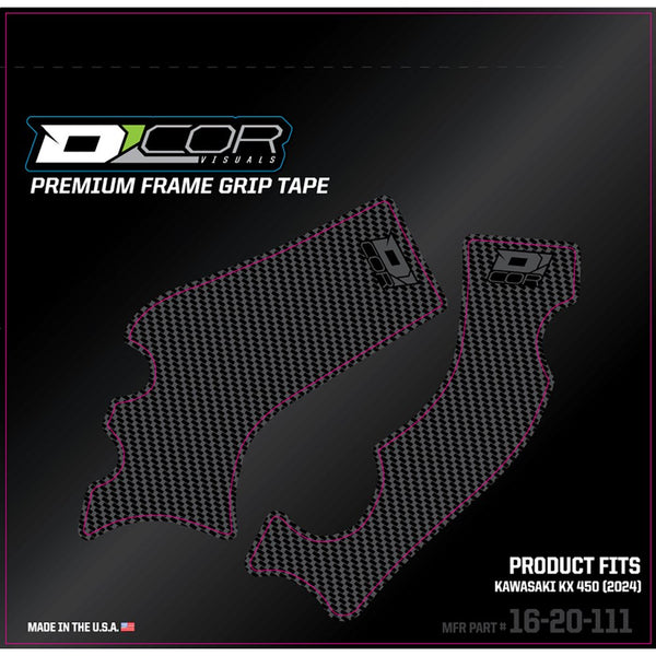 D'Cor Visuals Frame Grip Tape - Gray - Kawasaki - KX 250/450 16-20-111