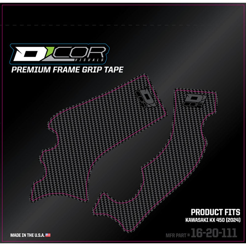 D'Cor Visuals Frame Grip Tape - Gray - Kawasaki - KX 250/450 16-20-111
