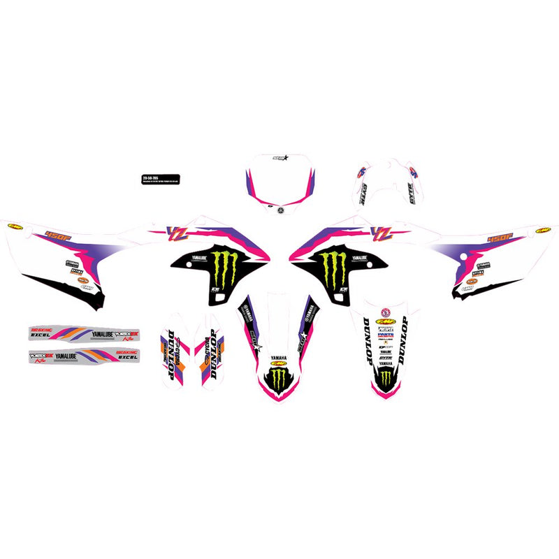 D'Cor Visuals Graphic Kit - '93 Monster Energy YZ Retro Star - YZ 450 F '23-'24 20-50-705