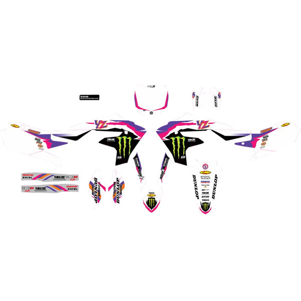 D'Cor Visuals Graphic Kit - '93 Monster Energy YZ Retro Star - YZ 450 F '18-'22 20-50-605