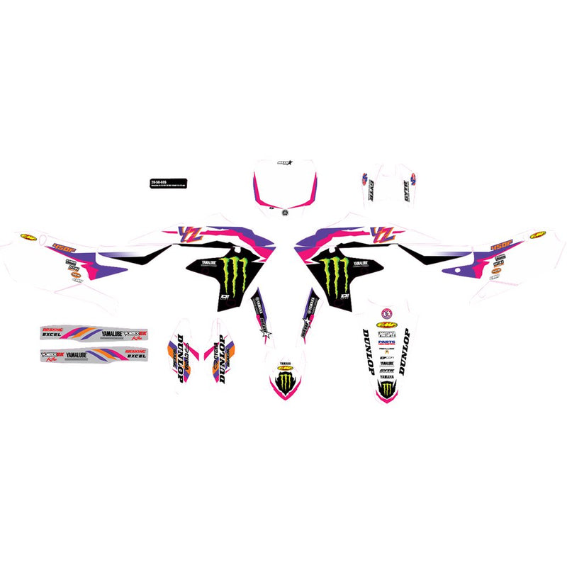 D'Cor Visuals Graphic Kit - '93 Monster Energy YZ Retro Star - YZ 450 F '18-'22 20-50-605