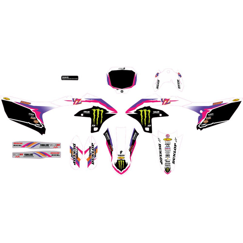 D'Cor Visuals Graphic Kit - '93 Monster Enenrgy YZ Retro - YZ 250 F 20-50-415