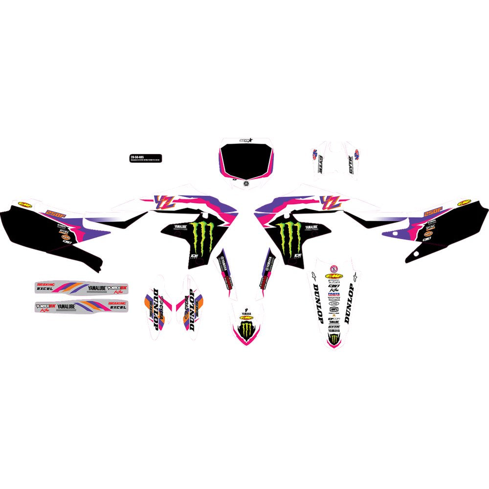 D'COR VISUALS Graphic Kit - '93 Monster Energy YZ Retro Star - YZ 250 F 20-50-405