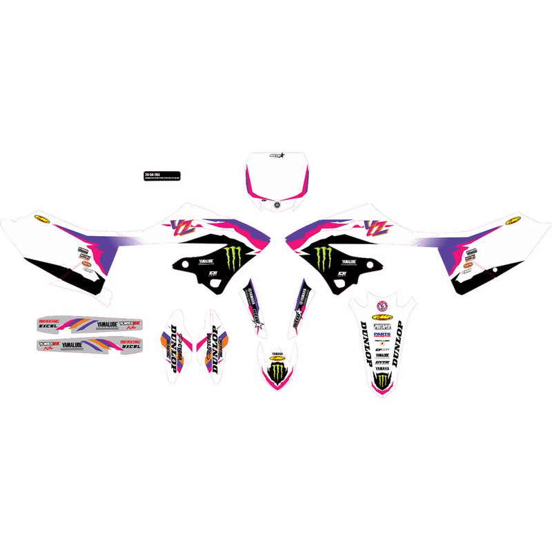 D'Cor Visuals Graphic Kit - '93 Monster Energy Retro - YZ 125/250 20-50-265