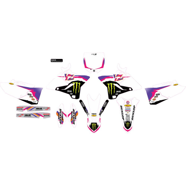D'Cor Visuals Graphic Kit - '93 Monster Energy Retro - YZ 125/250 20-50-235