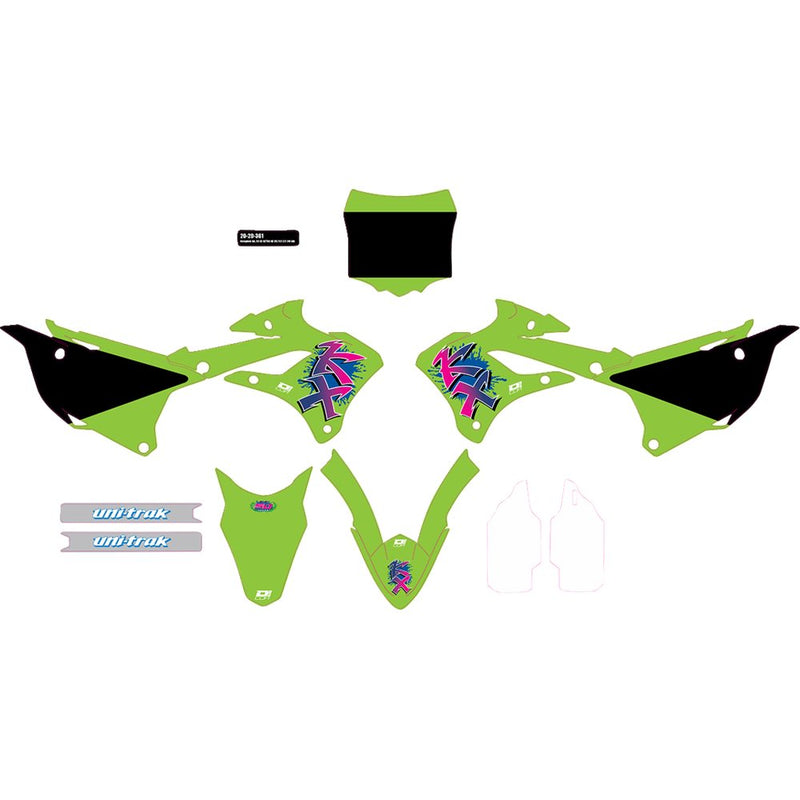 D'Cor Visuals Graphic Kit - KX Retro - Kawasaki - KX 85/112 20-20-361