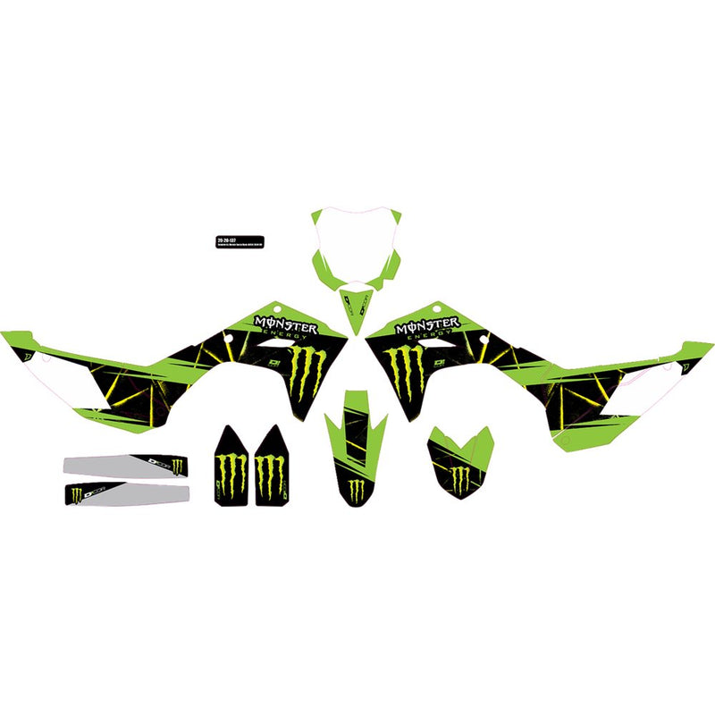 D'Cor Visuals Graphic Kit - Monster Energy - Slash - Kawasaki - KX 250/450 20-20-137