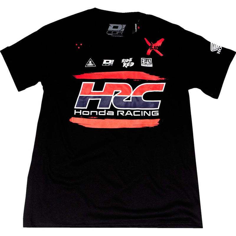 D'Cor Visuals Honda HRC T-Shirt - Black - Large 80-124-3