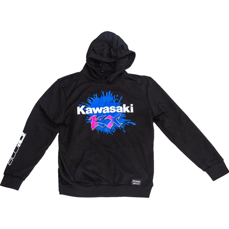 D'Cor Visuals Kawasaki Factory Sweatshirt - Black - Large 85-213-3