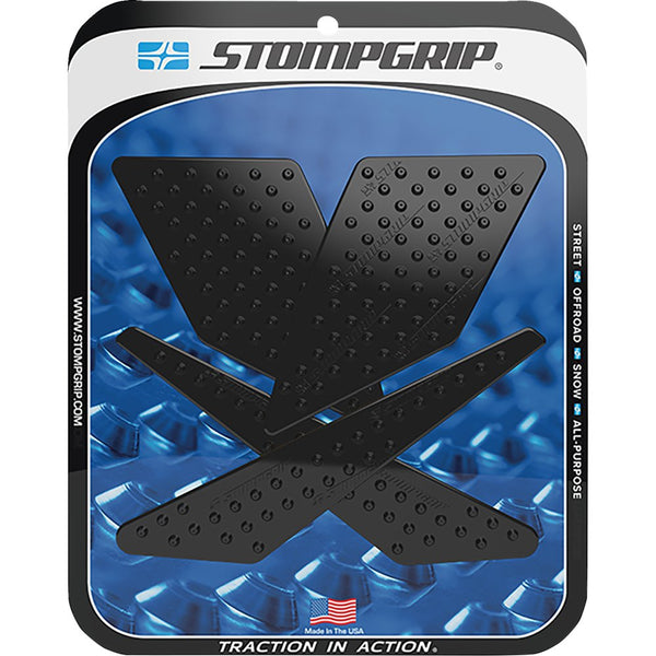 STOMPGRIP Traction Pad Tank Grips - Volcano - Black - KLR 300/SM 55-10-0089-1B