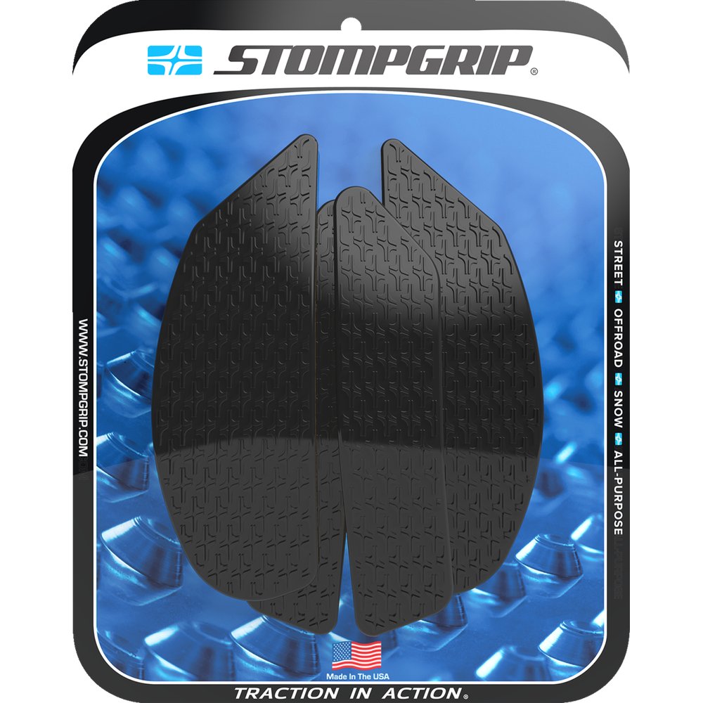STOMPGRIP Traction Pad Tank Grips - Icon - Black - MT-10 55-14-0203B