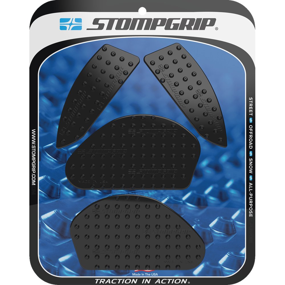 STOMPGRIP Traction Pad Tank Grips - Volcano - Black - MT-03 55-10-0205B