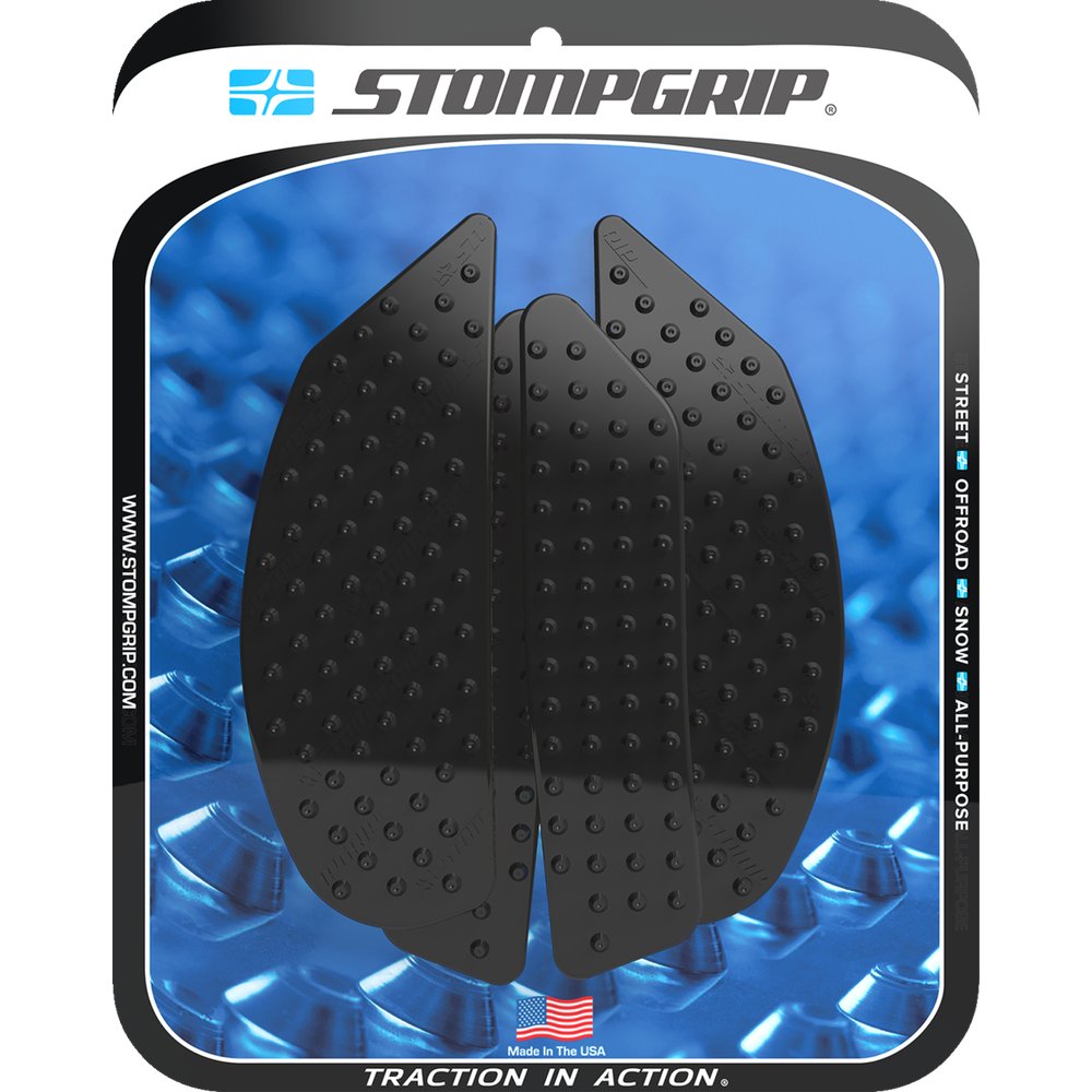 STOMPGRIP Traction Pad Tank Grips - Volcano - Black - MT-10 55-10-0203B