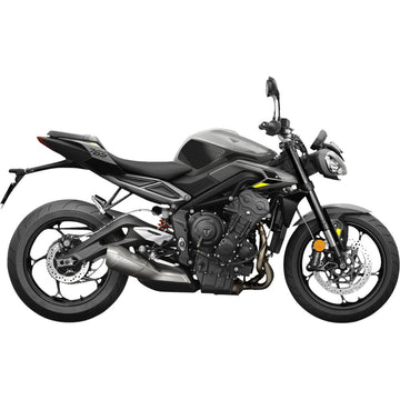 STOMPGRIP Traction Pad Tank Grips - Volcano - Black - Street Triple 765 55-10-0199B