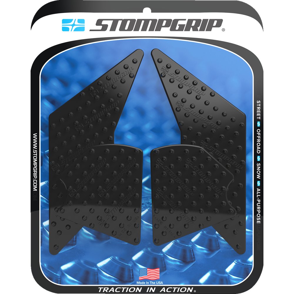 STOMPGRIP Traction Pad Tank Grips - Volcano - Black - Tenere 700 55-10-0196B