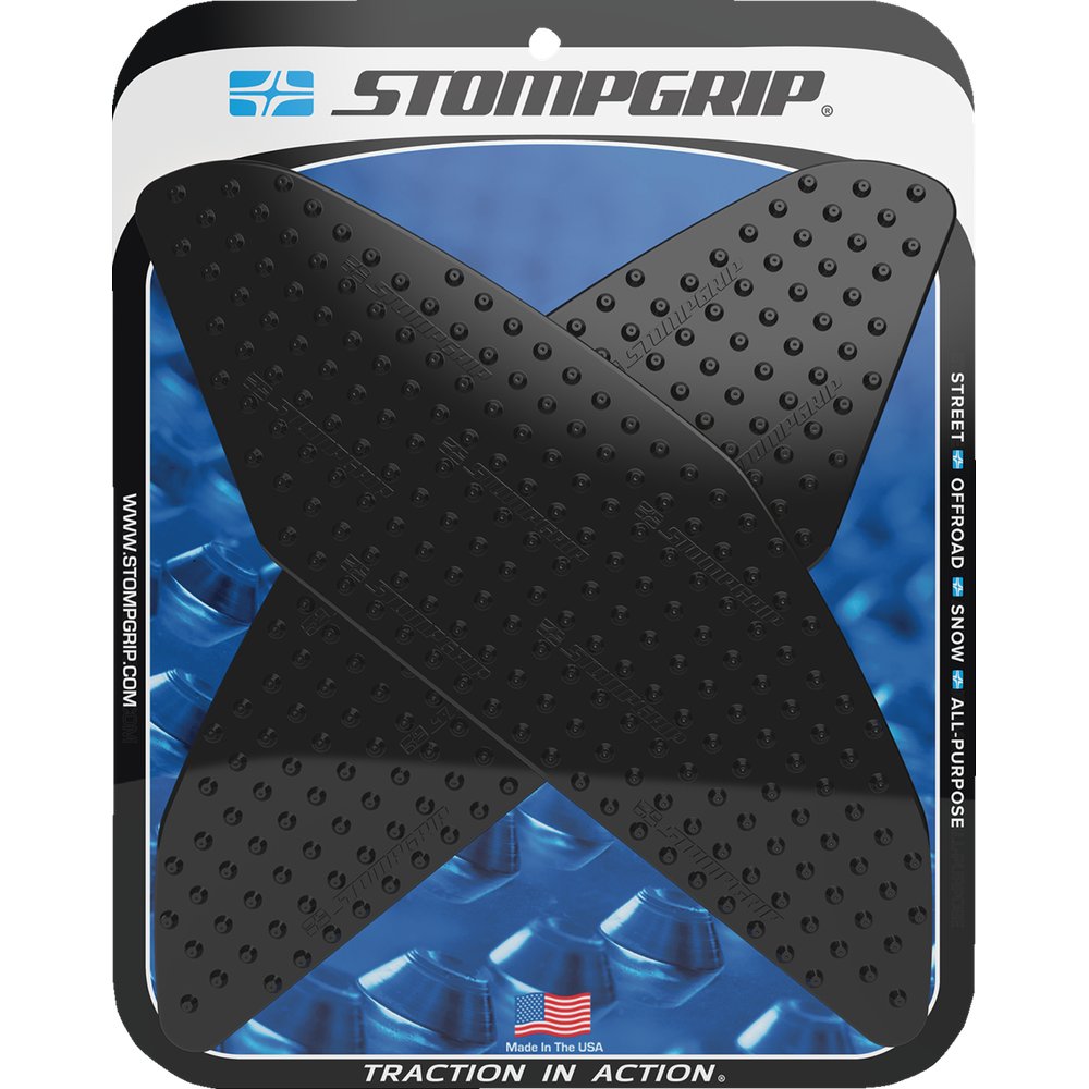 STOMPGRIP Traction Pad Tank Grips - Volcano - Black - GSX-S 1000/GT 55-10-0188B