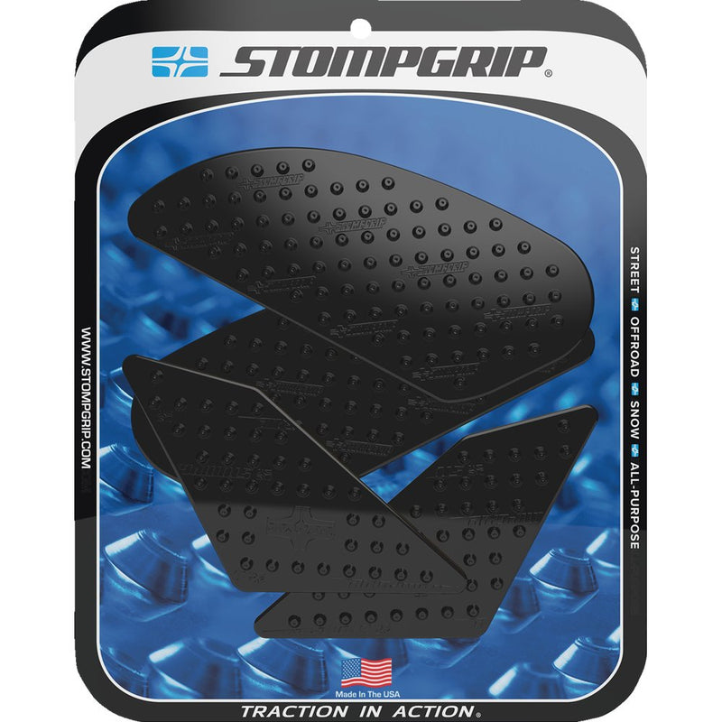 STOMPGRIP Traction Pad Tank Grips - Volcano - Black - CBR500R/F 55-10-0167B