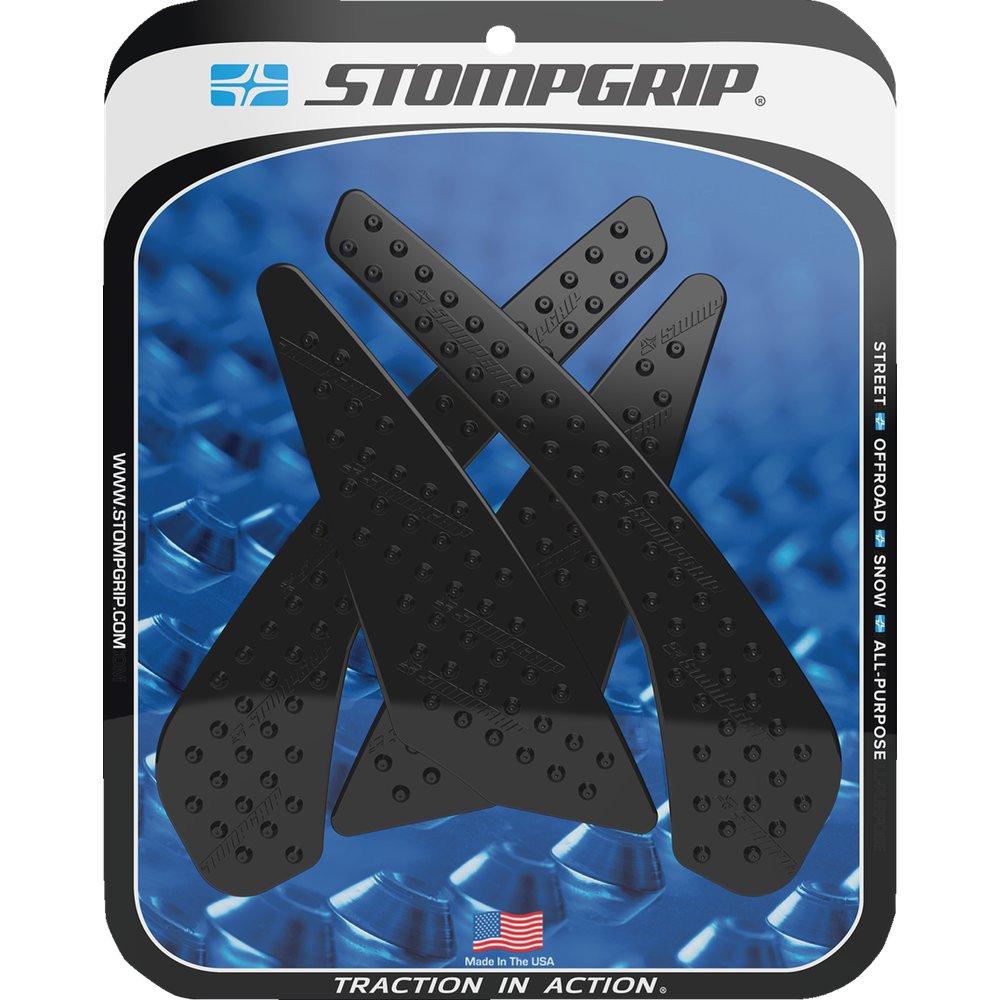 STOMPGRIP Traction Pad Tank Grips - Volcano - Black - GSX-S 750/Z 55-10-0151B