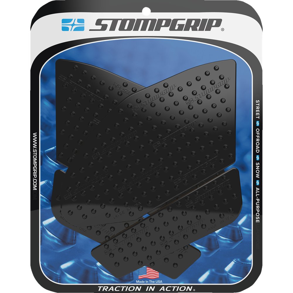 STOMPGRIP Traction Pad Tank Grips - Volcano - Black - GSX-R 1000 55-10-0143B