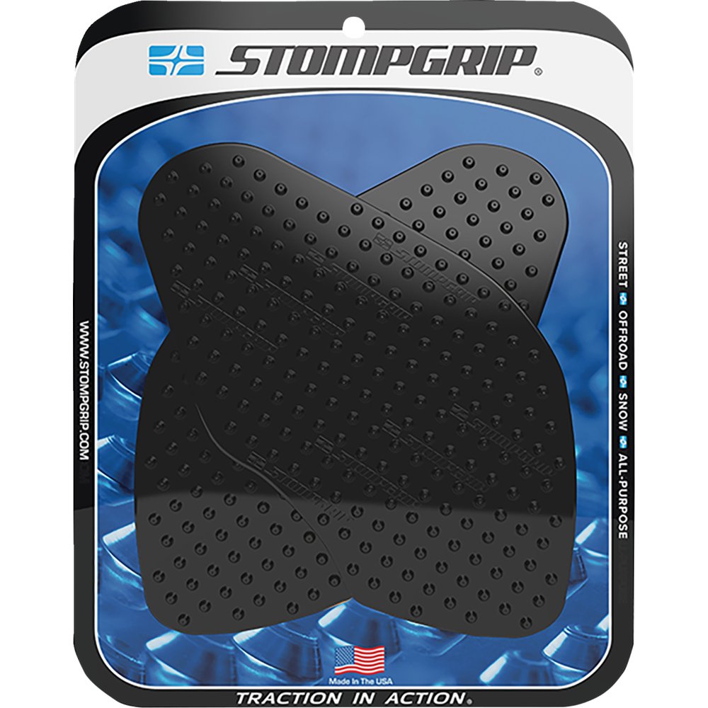 STOMPGRIP Traction Pad Tank Grips - Volcano - Black - V-Strom 650 XT 55-10-0124-1B